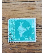 India Stamp Map of India 8np Used 302 - $18.30 MXN