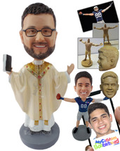 Personalized Bobblehead Religious Priest Praising The Lord - Wedding &amp; Couples P - £73.09 GBP