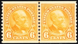 723, Mint XF NH 6¢ Coil Line Pair With Graded 90 PSE Certificate Stuart Katz - £118.64 GBP