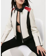 Stylish Real Soft Lambskin Leather Motorcycle Style Women's Jacket Biker - $145.60+