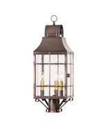 Irvins Country Tinware Stenton Outdoor Post Light in Solid Antique Copper - £404.38 GBP