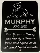 Engraved Personalized Custom Dog Breed Memorial Grave Marker Metal Sign 10x7 - £23.94 GBP