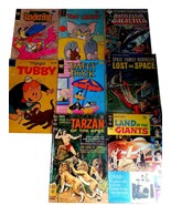 59-79 Mixed Lot 8 Vtg Comic Books: Tarzan, Tom&amp;Jerry, Lost in Space, Tub... - £23.63 GBP