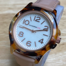 Isaac Mizrahi Unisex Faux Tiger Eye MOP Leather Analog Quartz Watch~New Battery - £19.08 GBP