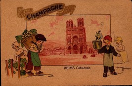 FRANCE-CHAMPAGNE Reims Cathedrale Gaston Maréchaux, Gilded Printing BK53 - £6.22 GBP