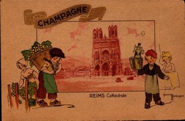 FRANCE-CHAMPAGNE Reims Cathedrale Gaston Maréchaux, Gilded Printing BK53 - $7.92