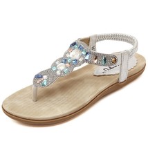 summer new woman fashion sandals rhinestone flip-flops women casual beach shoes  - £23.62 GBP