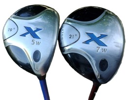 Callaway X Series 19° 5W &amp; 21° 7W Fairway Woods Set X Flex Graphite Golf... - £79.23 GBP