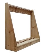 Light Rustic Traditional Wooden Vertical Gun Rack 12 Place Long Gun Display - $4,459.54 MXN
