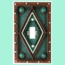 Montana West Double Wall Switch Turquoise Leather Look Single - £3.96 GBP