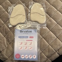 Brvatoe Cushions for Heels Metatarsal Pads Pain Relief Gel Shoe Inserts, 2 Beige - £7.90 GBP