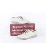 NOS Vtg 90s Streetwear Womens 7.5 2A Leather Platform Shoes Sneakers Gra... - $1,620.50 MXN