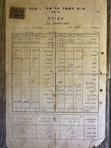 Old Vintage School Certificate, Haifa, Israel 1954 - $14.00