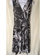 Womens Career Dress Zoey Beth Dress Sz M Spring Summer Black Floral Psyc... - £10.41 GBP