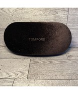 TOM FORD Brown Faux Suede Velvet Sunglasses Glasses Dome Hard Case Clam ... - $244.83 MXN