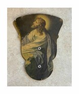 Vintage Sparks Funeral Home Pull Out Christ Personal Fan - $267.23 MXN
