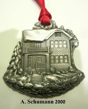 Christmas Ornament  Pewter 2000 MGIC Limited Edition A. Schumann 1930s House - £7.86 GBP
