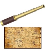Pirate Telescope For Kids Treasure Map Retro Spyglass Portable Collapsib... - £30.83 GBP