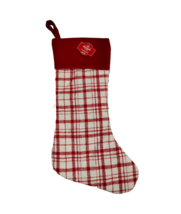 Holiday Time Red and White Plaid 18 inch Christmas Stocking (New) - £6.10 GBP