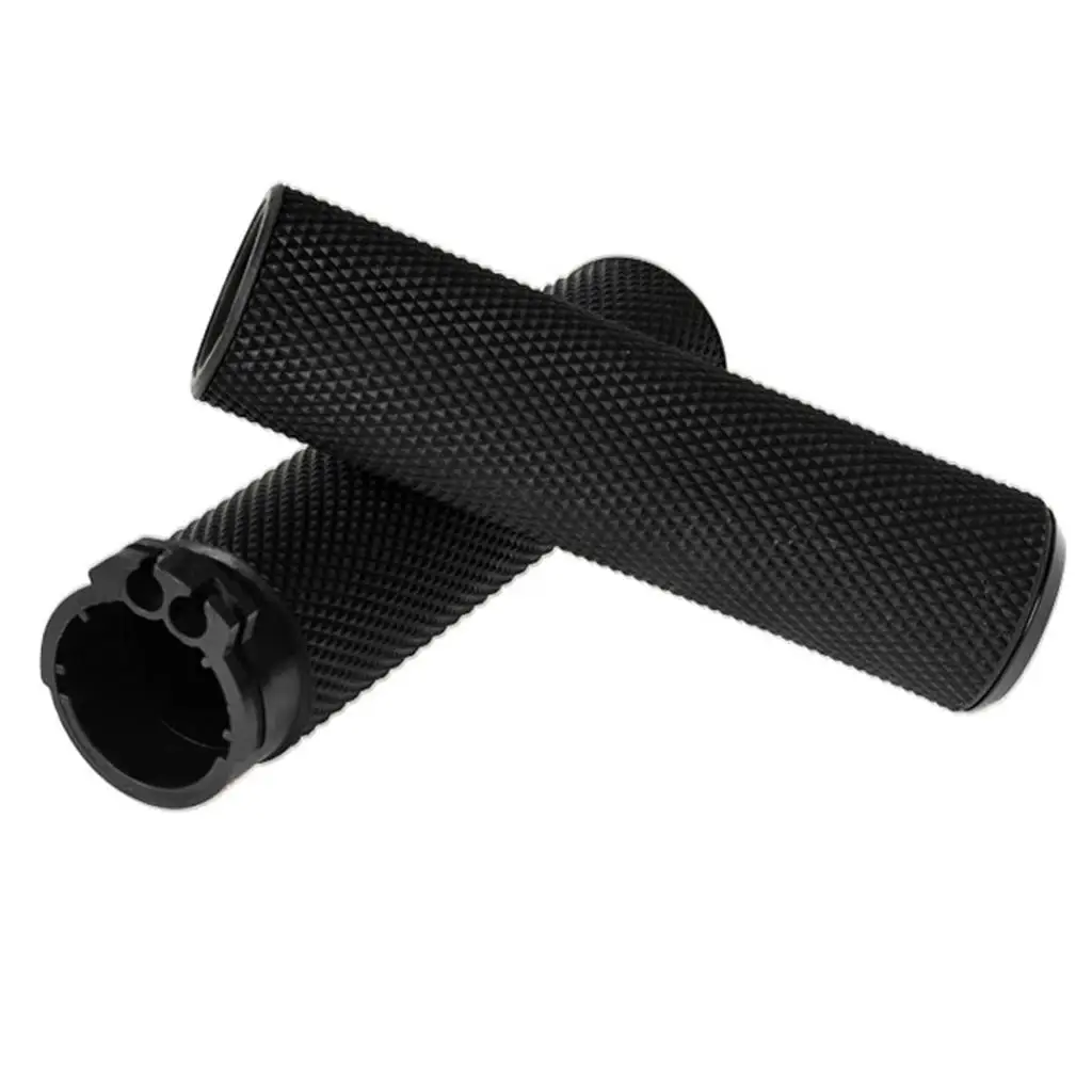 Black 1&quot; Motorcycle Handle Bar Hand Grips for XL883 1200 X48 - £13.92 GBP