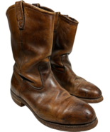 VTG Wolverine brown leather steel toe boots men&#39;s size 9 - $82.42 CAD