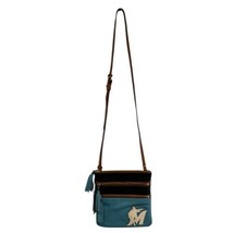 Dooney &amp; Bourke Triple Zip Crossbody Leather Miami Marlins Purse MLB Bas... - $65.13