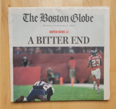 Tom Brady “ A Bitter End “Super Bowl 51 Boston Globe Misprinted Newspaper - $1,089.00