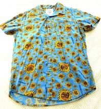 Sublime All Over Graphics Sun Print Short Sleeve Button-Up Shirt 100% Co... - $12.83