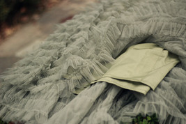 Mint Green Tiered Tulle Skirt Women Custom Plus Size Maxi Tulle Skirt image 14
