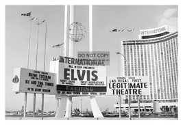 Elvis Presley Las Vegas Marquee Sign International Hotel Las Vegas 4X6 Photo - £6.35 GBP