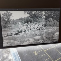 Vintage Photo Négative 1920s Children Girls Playing In Stream Posing - $191.47 MXN