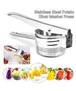 Fruit Press Utensil Stainless Steel Potato Ricer Puree Masher Juicer Veg... - $27.06 CAD