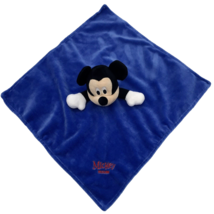 Mickey Mouse Baby Lovey Rattle Embroidered Security Blanket Soother Disney - £10.21 GBP