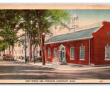 Post Office Building And Athenium Nantucket Massachusetts MA WB Postcard... - $2.92