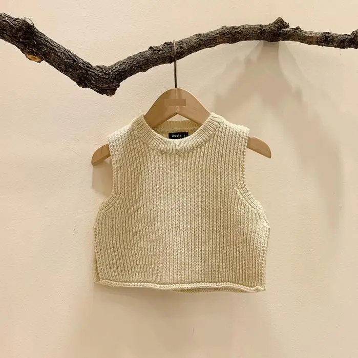 New  Baby Boys And Girls Solid Sleeveless Knit Pullover Vest   Newborn Baby  Wai - £80.37 GBP