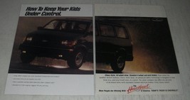 1991 Chevrolet Astro Ad - How to keep your kids under control - $18.49