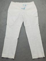 Greg Norman Golf Pants Women&#39;s 10 White Rayon Formal Performance Stretch... - $29.41