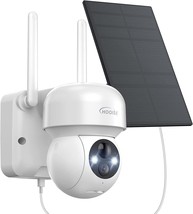 Hooise Wireless Outdoor Security Cameras, 2K Battery Wifi, And Siren Alarm. - £43.82 GBP