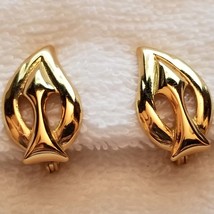 Vintage Monet Gold Tone Flame Earrings - $15.00