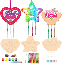 MOM Wind Chime Kit for Kids 9 Pack - Make You Own Mother&#39;S Day Wind Chimes DIY C - £19.45 GBP