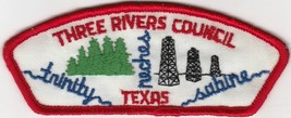 BSA 1970&#39;s Three Rivers Council Texas - CSP T2 council shoulder patch - £3.88 GBP