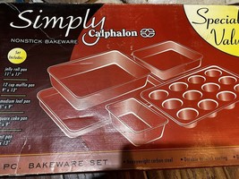 Vintage Simply Calphalon 5 Piece Nonstick Bakeware Set - NIB - £62.63 GBP