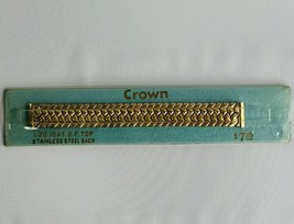 NOS Never Used Vintage Crown Wrist Watch Band Watchband 1/20 10K Gold Filled NEW - £17.50 GBP