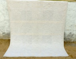 8x10 Silver Silk Swedish Scandinavian Flat-weave Rug Turkish Kilim - £757.98 GBP
