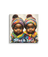 &quot;Silas &amp; Saul Canvas &quot;Twin Portraits&quot; Abstract Original Modern Art by RFW - $34.99+