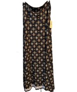 NEW LuLaRoe Large Black Mint Red Geometric Slinky Maxi Skirt/Strapless D... - $42.56