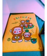 Vintage Sanrio Monkichi Animated Character 56&quot;x 76&quot; Fleece Blanket HTF Rare - $779.96 CAD