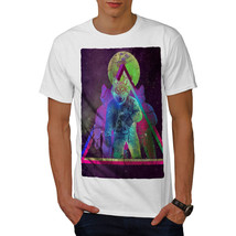 Wellcoda Wolf In Cosmos Moon Mens T-shirt, Moon Graphic Design Printed Tee - £15.09 GBP+