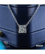 [M008] Luxury 925 Silver Moissanite Necklace | GRA Certified | Rhodium F... - $120.00