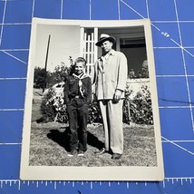 Vtg Photograph Boy Scout In Uniform 1940s / 50s BSA Child With Father - $115.83 MXN